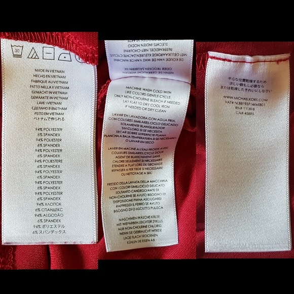 MICHAEL Michael Kors Plus Size Red Midi Belt Dress - Picture 8 of 8